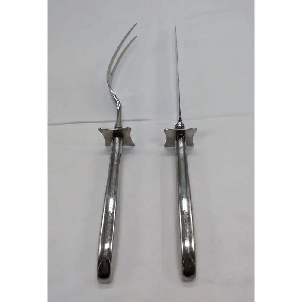 Hampton Stainless Korea Carving Knife Fork Set Vintage Roast Turkey Serving Set